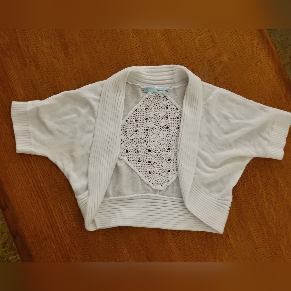 Maurices white cardigan